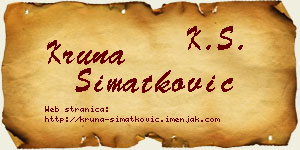 Kruna Simatković vizit kartica